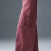 Show off Cargo Wide Leg Trouser (Regular) – Burgundy Truffle