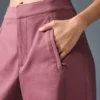 Show off Cargo Wide Leg Trouser (Regular) – Burgundy Truffle