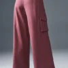 Show off Cargo Wide Leg Trouser (Regular) – Burgundy Truffle