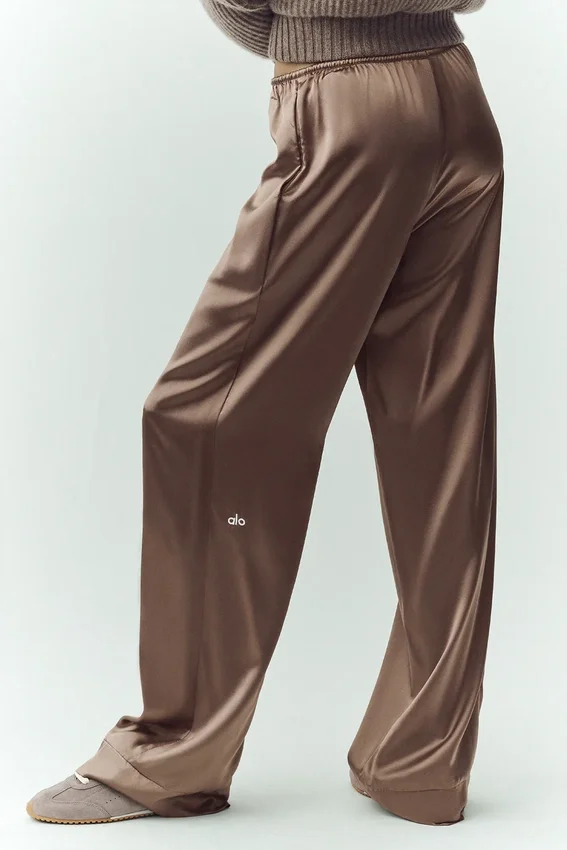 Silk Luminous Bukser (lang) – Alpine Cocoa