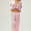 Silk Luminous Bukser (lang) – rosa champagne