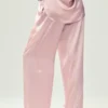 Silk Luminous Bukser (lang) – rosa champagne