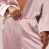 Silk Luminous Bukser (lang) – rosa champagne
