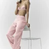 Silk Luminous Bukser (Regular) – Pink Champagne