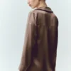 Silk Luminous Button up – Alpine Cocoa
