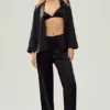 Silk Luminous Button up – Svart