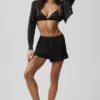 Silk Luminous kort knappeskjorte langermet – svart
