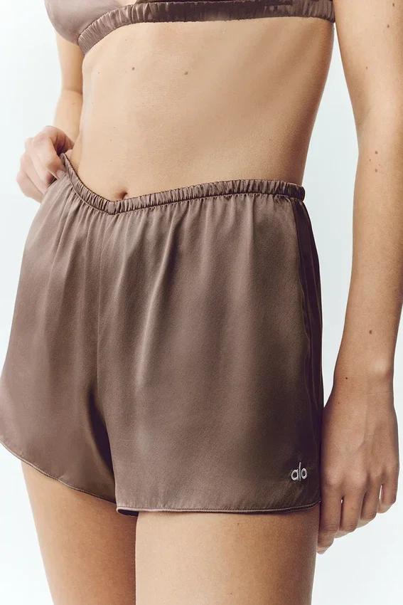 Silk Luminous Shorts – Alpine Cocoa