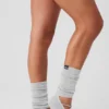 Siren Grip-sokker med stropper for kvinner – Athletic Heather Grey