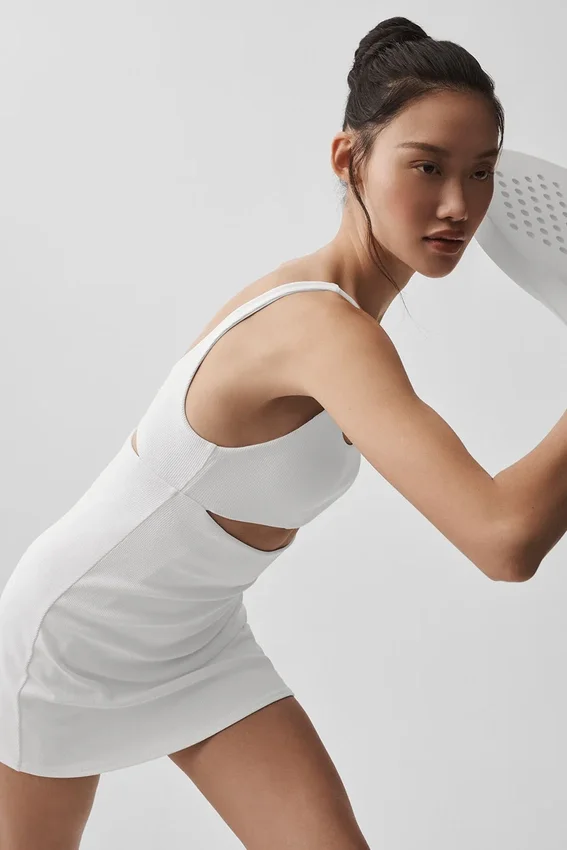 Slice tenniskjole – hvit