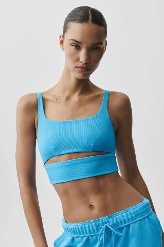 Slit Bra – azurblå