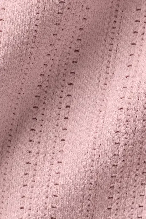 Sømløs Pointelle-singleter – Vintage Pink
