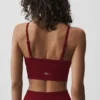 Sømløs modal ribbet Delight-bralette – Summer Romance Red
