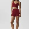 Sømløs modal ribbet Delight-bralette – Summer Romance Red