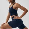 Sømløs ribbet Favorite-BH-singleter – Navy
