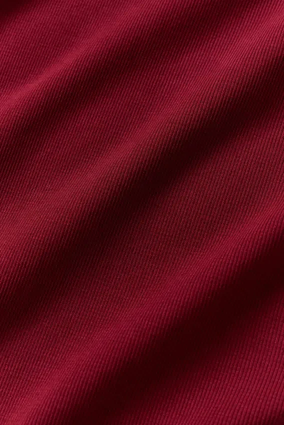 Sømløs, ribbet modal-shorts med korte ermer – Summer Romance Red