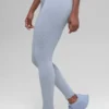 Sømløse High-Waist tights med tofarget ribbestrikk – Winter Frost Heather