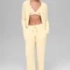 Snuggle up Strikkegenser kort cardigan – Candlelight Yellow