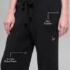 Snuggle up Strikkegensere High-Waist Wide Leg Bukser – Black