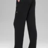 Snuggle up Strikkegensere High-Waist Wide Leg Bukser – Black