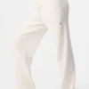 Snuggle up Strikkegensere High-Waist Wide Leg Bukser – Ivory