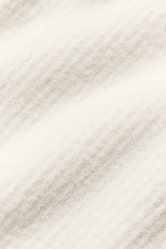 Snuggle up Strikkegensere High-Waist Wide Leg Bukser – Ivory
