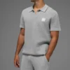 Sports Club strikkegenser – Athletic Heather Grey