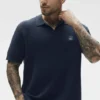 Sports Club Strikkegenser Knit Polo – marineblå