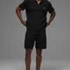 Sports Club Strikkegenser Knit Polo – Svart