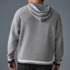 Sports Club-strikkegenser med hette – Athletic Heather Grey