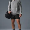 Sports Club-strikkegenser med hette – Athletic Heather Grey