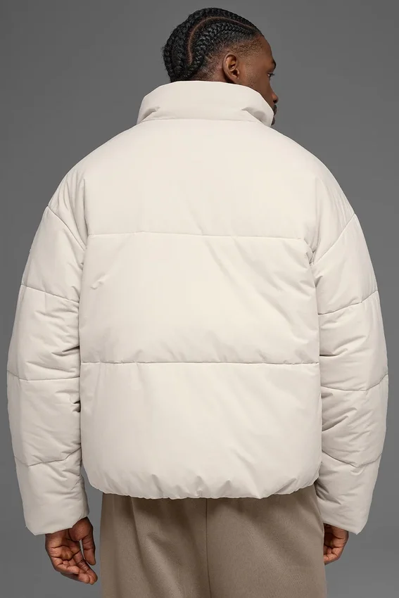 Stretch Woven Street Puffer – Bone