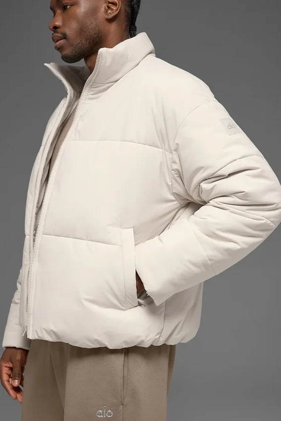 Stretch Woven Street Puffer – Bone