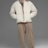 Stretch Woven Street Puffer – Bone