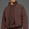 Stretch Woven Street Puffer – Brownstone