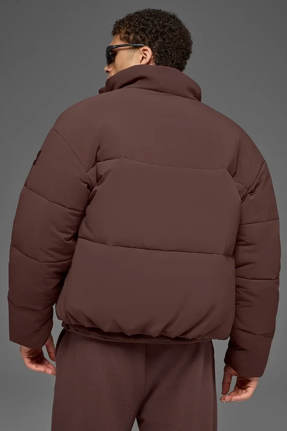 Stretch Woven Street Puffer – Brownstone