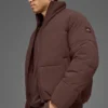 Stretch Woven Street Puffer – Brownstone