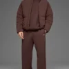 Stretch Woven Street Puffer – Brownstone