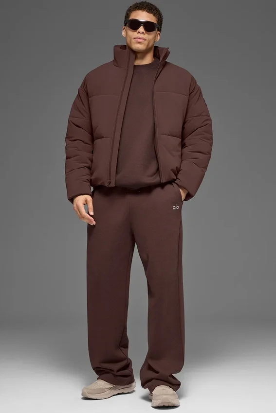 Stretch Woven Street Puffer – Brownstone