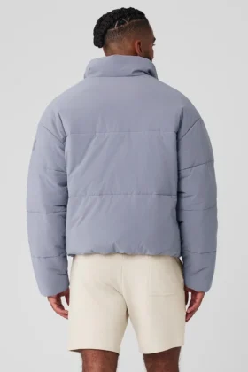 Stretch Woven Street Puffer – Fog