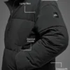 Stretch Woven Street Puffer – svart