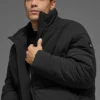 Stretch Woven Street Puffer – svart