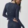 Strikkegenser Sunlit Cardigan – Navy