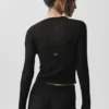 Strikkegenser Sunlit Cardigan – svart