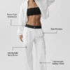 Suit up-bukse (lang) – hvit/svart