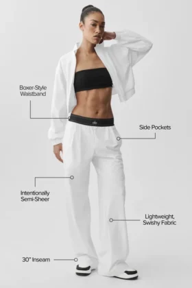 Suit up-bukse (lang) – hvit/svart