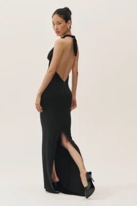 Summer Soiree halterneck-maxidress – svart