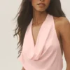 Summer Soiree halterneck-minikjole – solkysset rosa