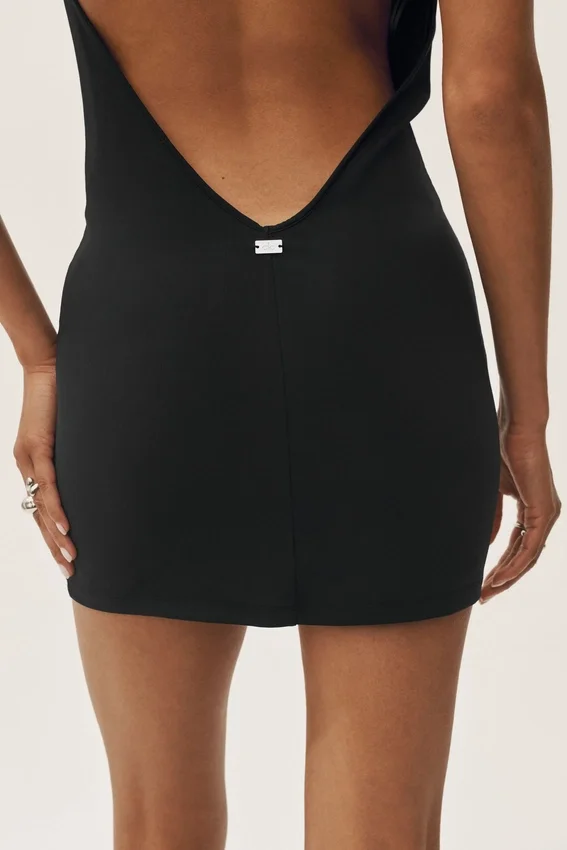 Summer Soiree halterneck-minikjole – svart