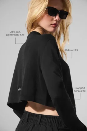 Supernatural Strikkegenser Cardigan – svart